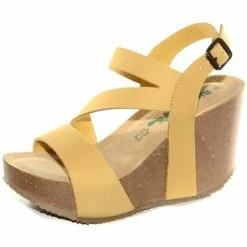 Bionatura Sandalo Zeppa 29A2008 Giallo Couleur Jaune